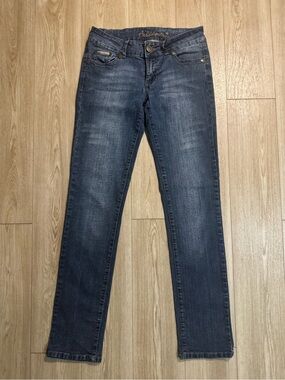 Vintage Bubblegum Dark Blue Straight Jeans